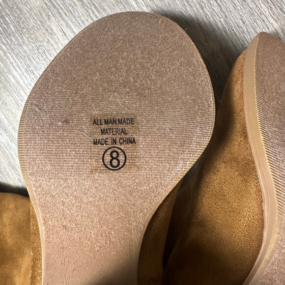 Versona Chestnut Brown Knee High Lace Up Boots - Picture 7 of 8